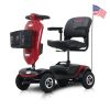 Outdoor compact mobility scooter with windshield ,300W Motor, Travel - Long Range Power Extended Battery with Cup holders & USB charger port,RED