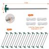 Tent Pegs Ropes Set 20Pcs 9.8in Heavy Duty Tent Stakes Nails Spike with 4x 9.8ft Nylon Ropes Tent Pop Up Canopy Stakes