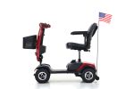 Outdoor compact mobility scooter with windshield ,300W Motor, Travel - Long Range Power Extended Battery with Cup holders & USB charger port,RED