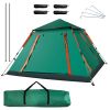 4-5 Person Camping Tent Outdoor Foldable Waterproof Tent with 2 Mosquito Nets Windows Carrying Bag for Hiking Climbing Adventure Fishing